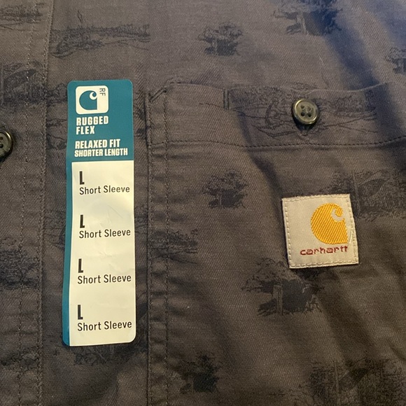 Carhartt Men's 105701 Rugged Flex Relaxed Fit Lightweight Short-Sleeve - Picture 4 of 7